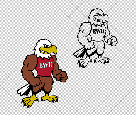 Eastern Washington Eagles Mascot 2005, Svg, Dxf, Eps, Png - SvgShopArt