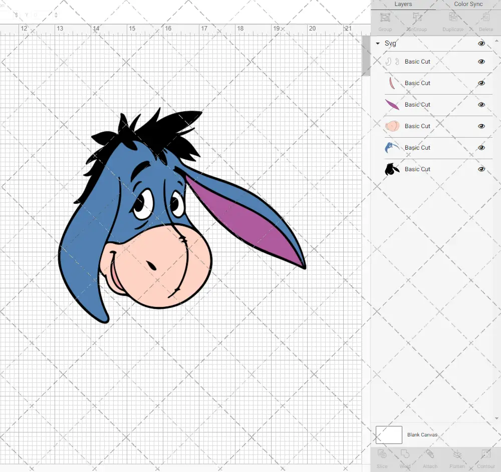 Eeyore - Winnie The Pooh 003, Svg, Dxf, Eps, Png SvgShopArt