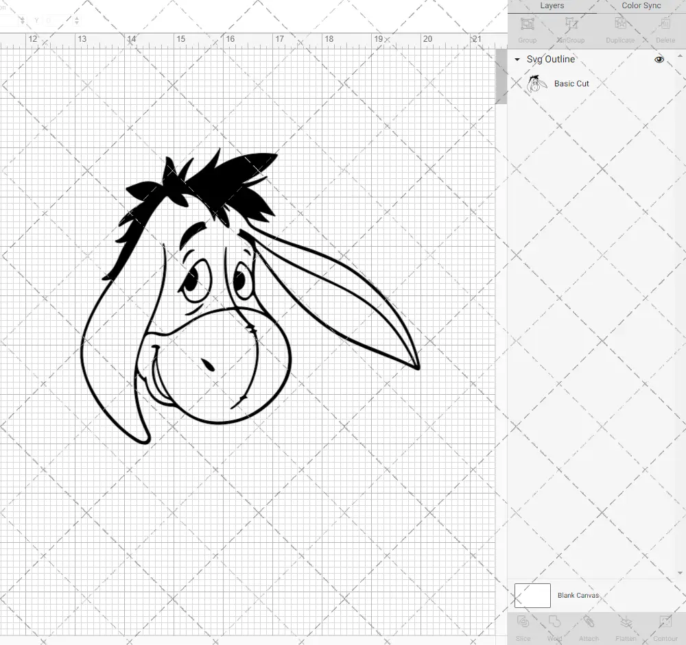 Eeyore - Winnie The Pooh 003, Svg, Dxf, Eps, Png SvgShopArt