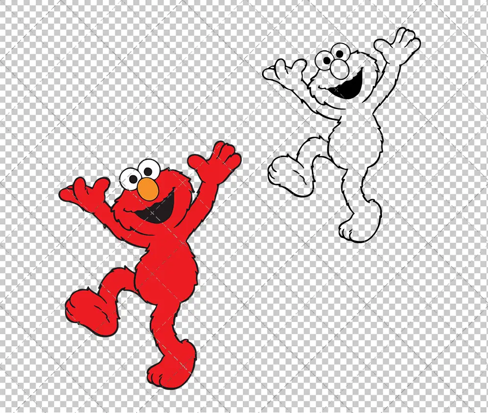 Elmo - Sesame Street, Svg, Dxf, Eps, Png SvgShopArt