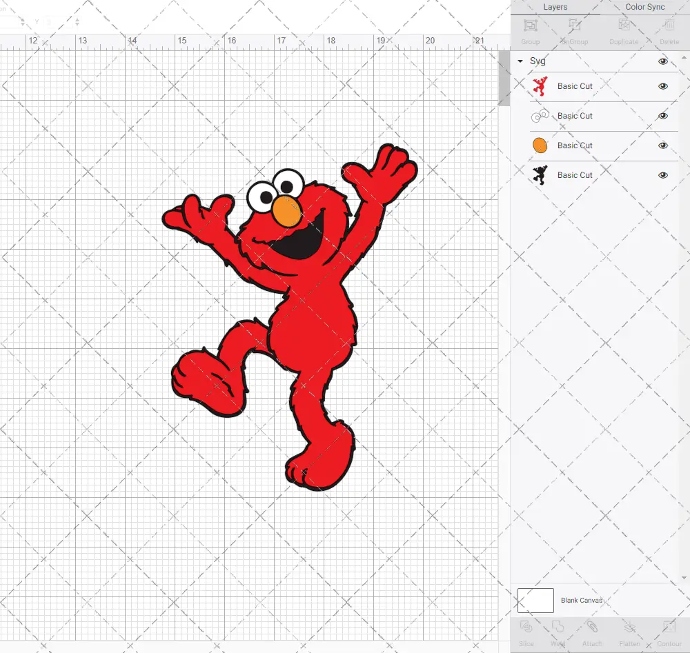 Elmo - Sesame Street, Svg, Dxf, Eps, Png SvgShopArt