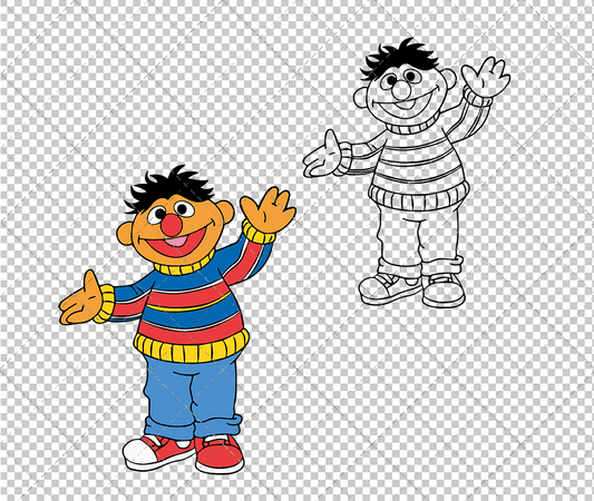 Ernie - Sesame Street 002, Svg, Dxf, Eps, Png SvgShopArt