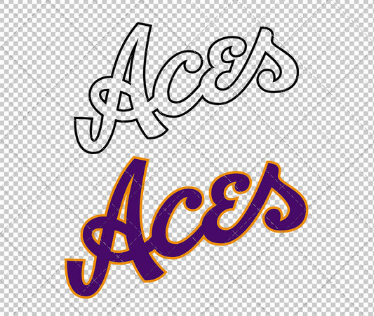 Evansville Purple Aces Alternate 2019, Svg, Dxf, Eps, Png - SvgShopArt