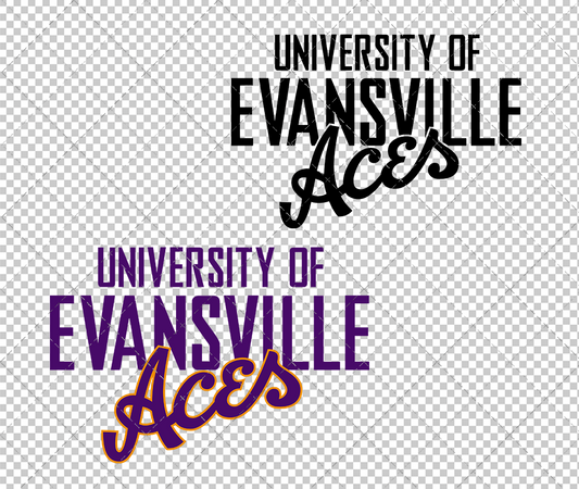 Evansville Purple Aces Wordmark 2019, Svg, Dxf, Eps, Png - SvgShopArt