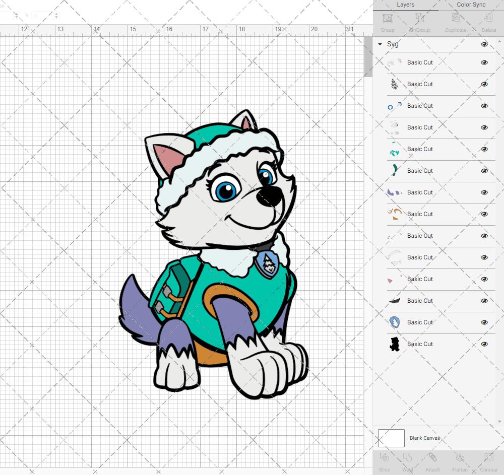 Everest - Paw Patrol 002, Svg, Dxf, Eps, Png SvgShopArt