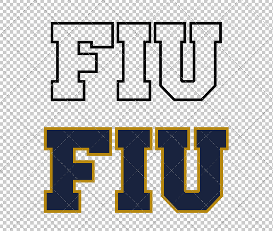 FIU Panthers Wordmark 2008, Svg, Dxf, Eps, Png - SvgShopArt