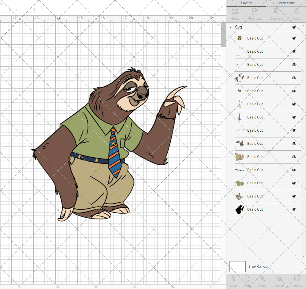 Flash The Sloth - Zootopia, Svg, Dxf, Eps, Png SvgShopArt