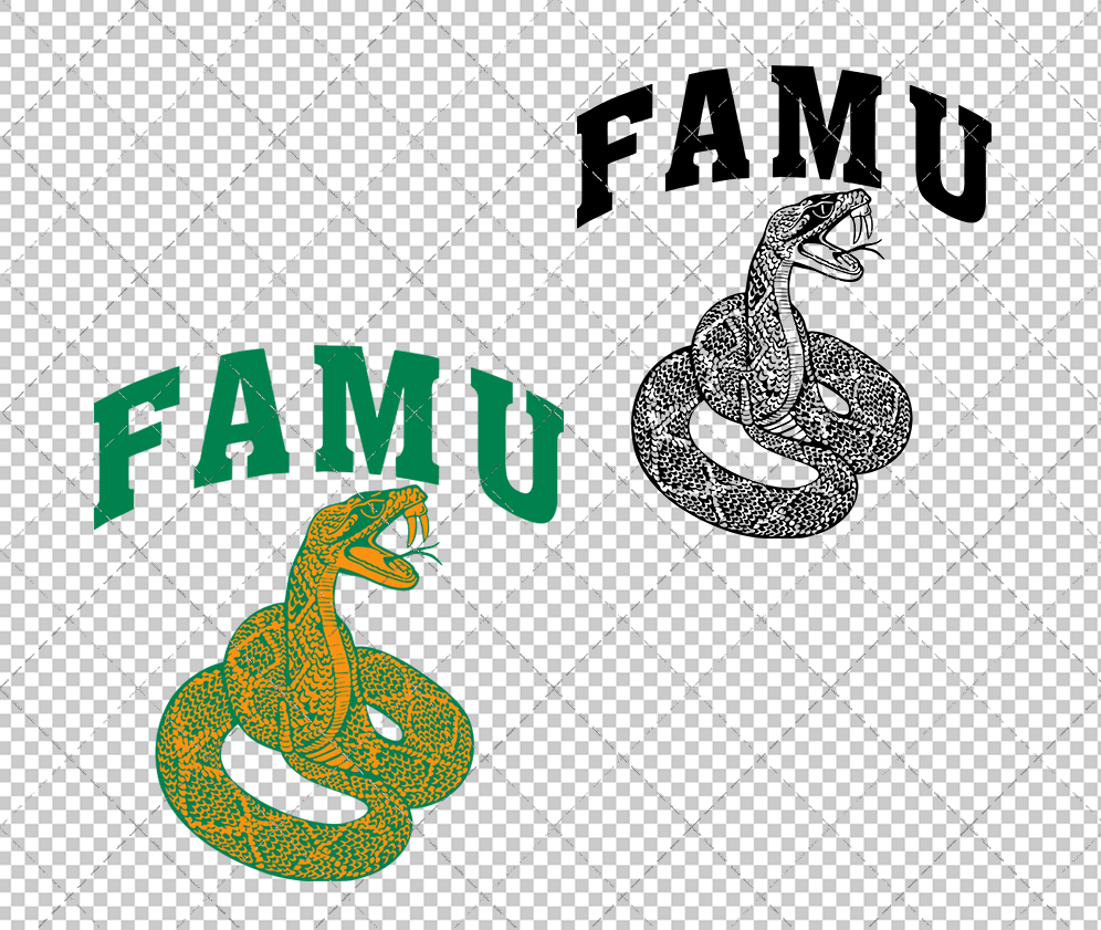 Florida A&M Rattlers 2000, Svg, Dxf, Eps, Png - SvgShopArt