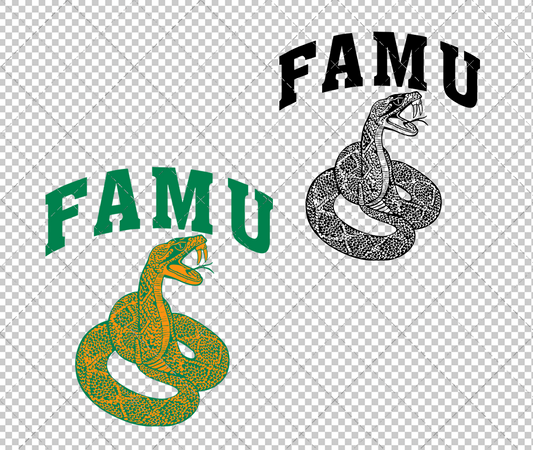 Florida A&M Rattlers 2000, Svg, Dxf, Eps, Png - SvgShopArt