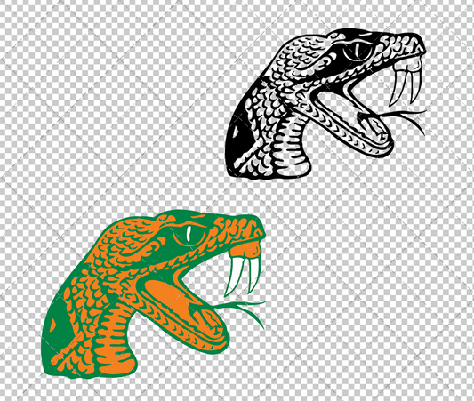 Florida A&M Rattlers 2013 002, Svg, Dxf, Eps, Png - SvgShopArt