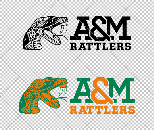 Florida A&M Rattlers Alternate 2013 002, Svg, Dxf, Eps, Png - SvgShopArt