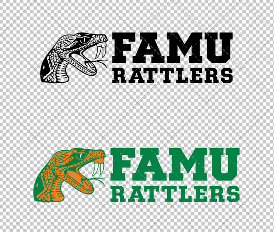 Florida A&M Rattlers Secondary 2013 003, Svg, Dxf, Eps, Png - SvgShopArt