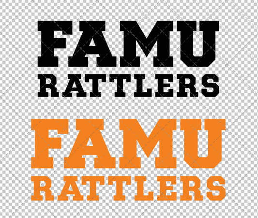 Florida A&M Rattlers Wordmark 2013 004, Svg, Dxf, Eps, Png - SvgShopArt