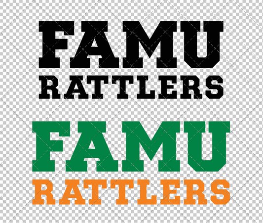 Florida A&M Rattlers Wordmark 2013, Svg, Dxf, Eps, Png - SvgShopArt