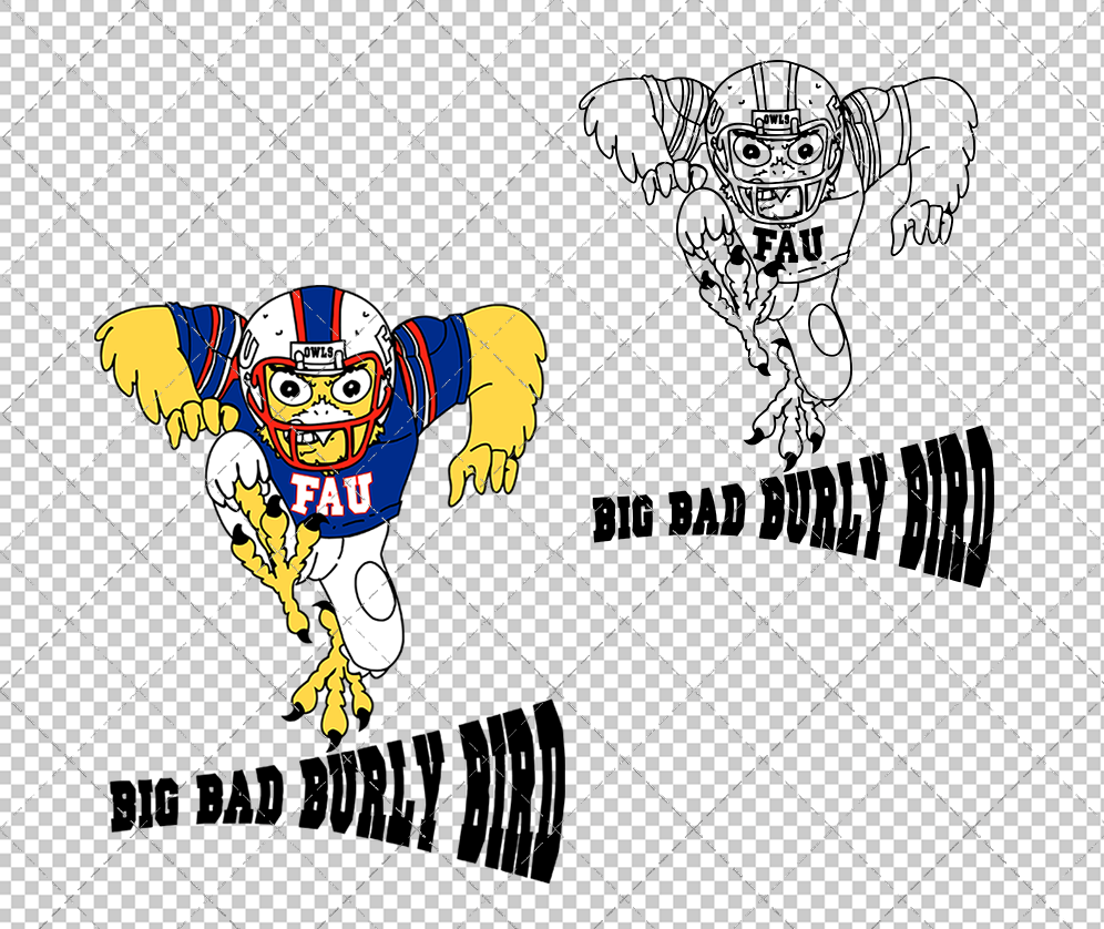 Florida Atlantic Owls Secondary 2001 002, Svg, Dxf, Eps, Png - SvgShopArt