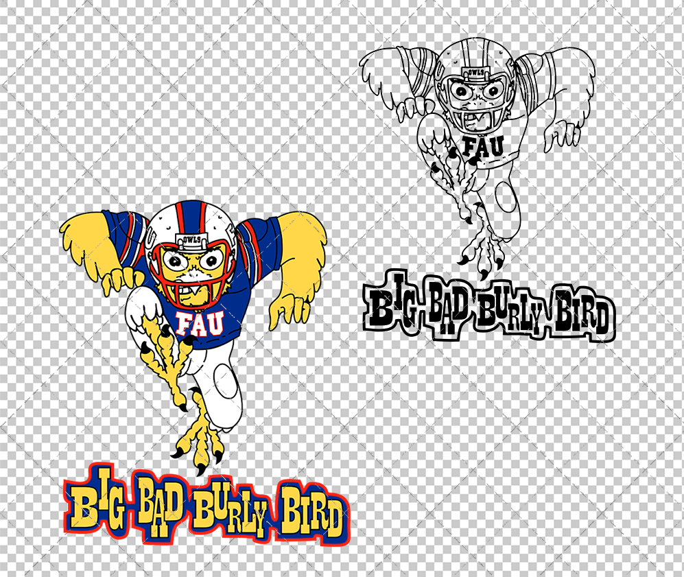 Florida Atlantic Owls Secondary 2001, Svg, Dxf, Eps, Png - SvgShopArt