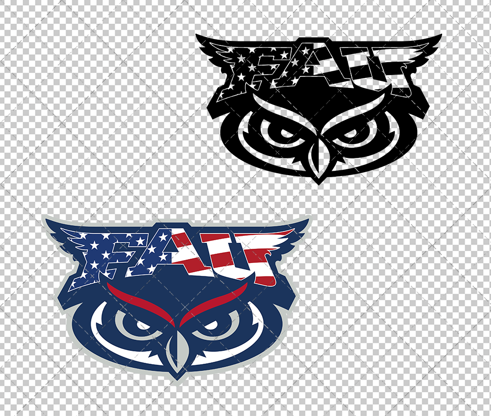 Florida Atlantic Owls Secondary 2019, Svg, Dxf, Eps, Png - SvgShopArt