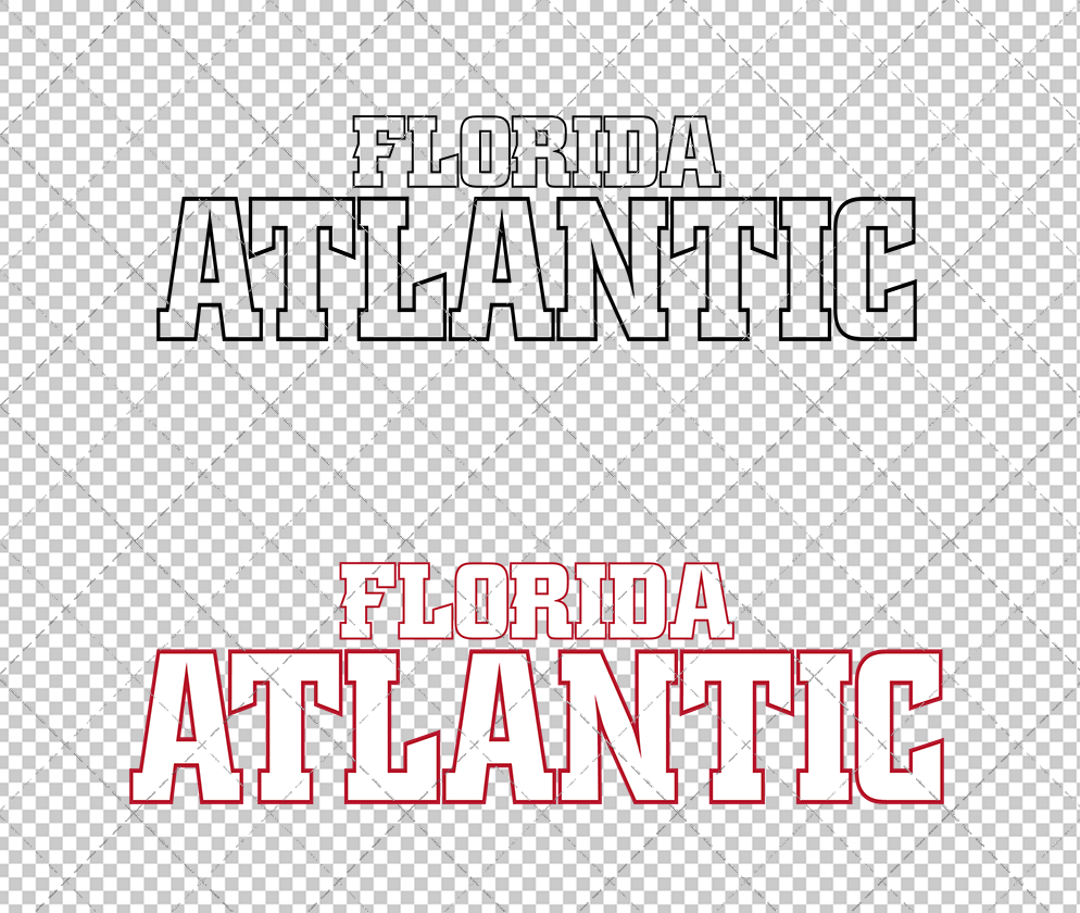 Florida Atlantic Owls Wordmark 2014 002, Svg, Dxf, Eps, Png - SvgShopArt