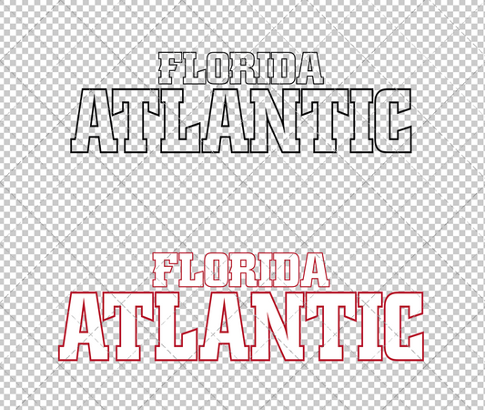 Florida Atlantic Owls Wordmark 2014 002, Svg, Dxf, Eps, Png - SvgShopArt