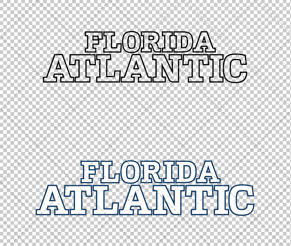 Florida Atlantic Owls Wordmark 2024 004, Svg, Dxf, Eps, Png - SvgShopArt