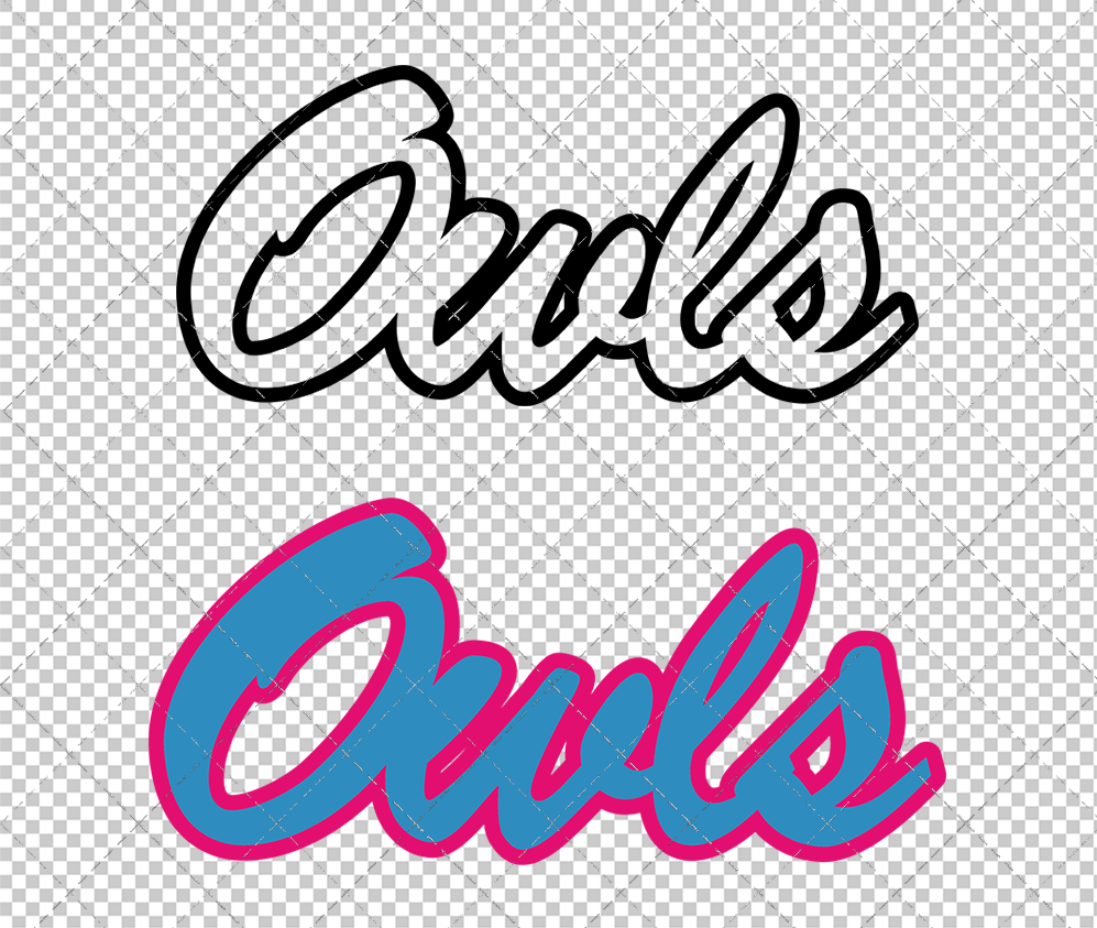 Florida Atlantic Owls Wordmark 2024, Svg, Dxf, Eps, Png - SvgShopArt