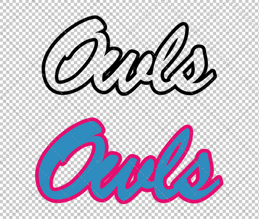 Florida Atlantic Owls Wordmark 2024, Svg, Dxf, Eps, Png - SvgShopArt