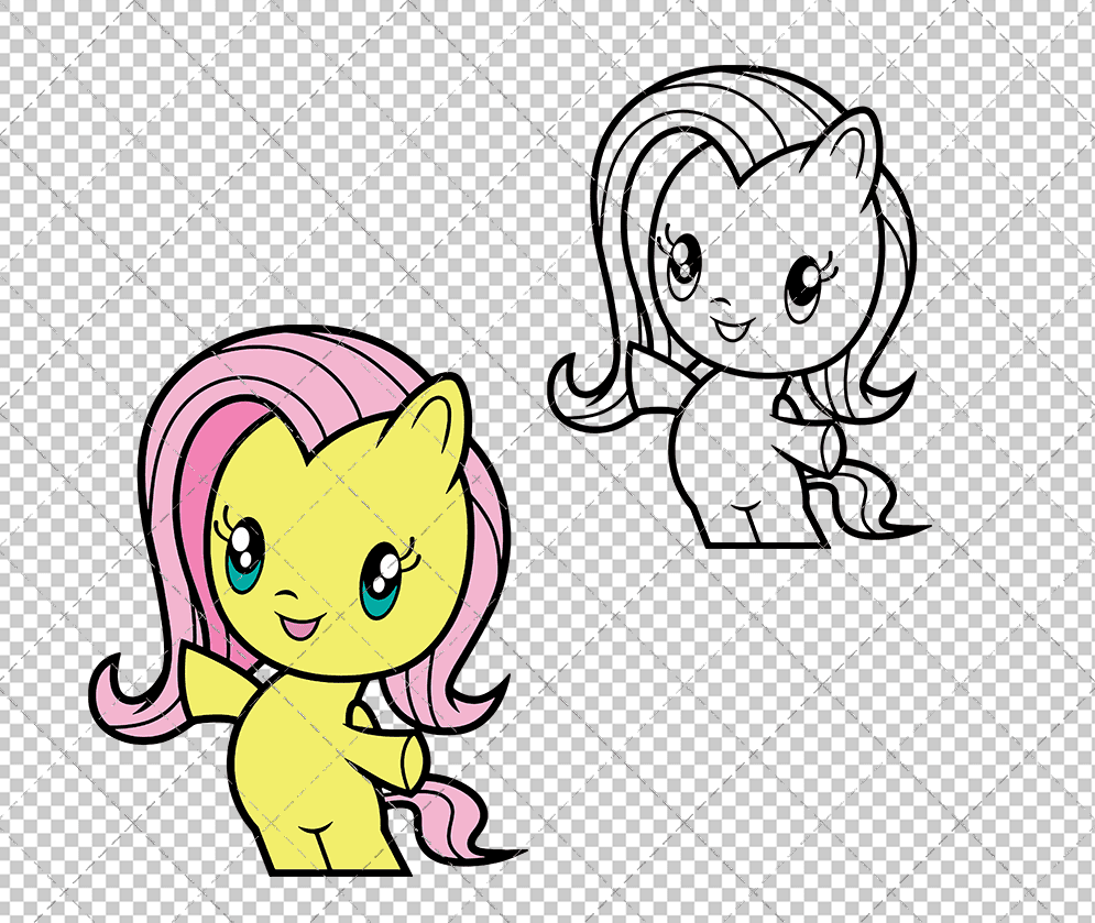 Fluttershy - MLP Cutie Mark Crew, Svg, Dxf, Eps, Png SvgShopArt