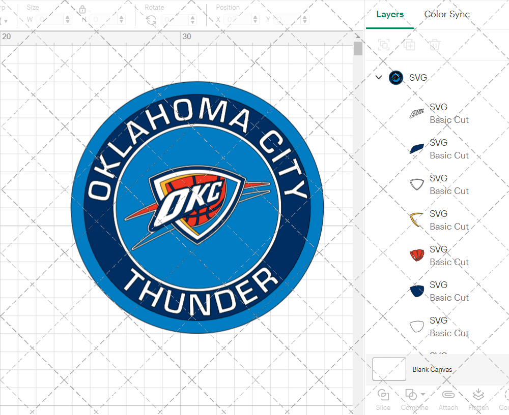Oklahoma City Thunder Circle 2008, Svg, Dxf, Eps, Png - SvgShopArt