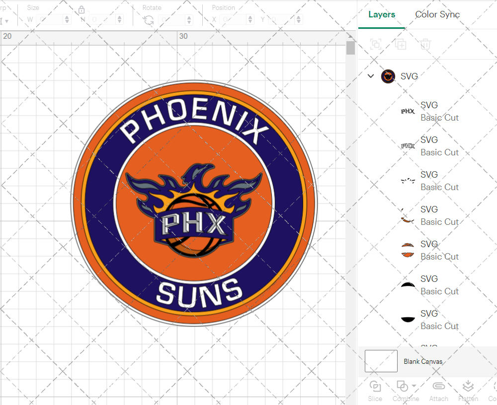 Phoenix Suns Circle 2013, Svg, Dxf, Eps, Png - SvgShopArt