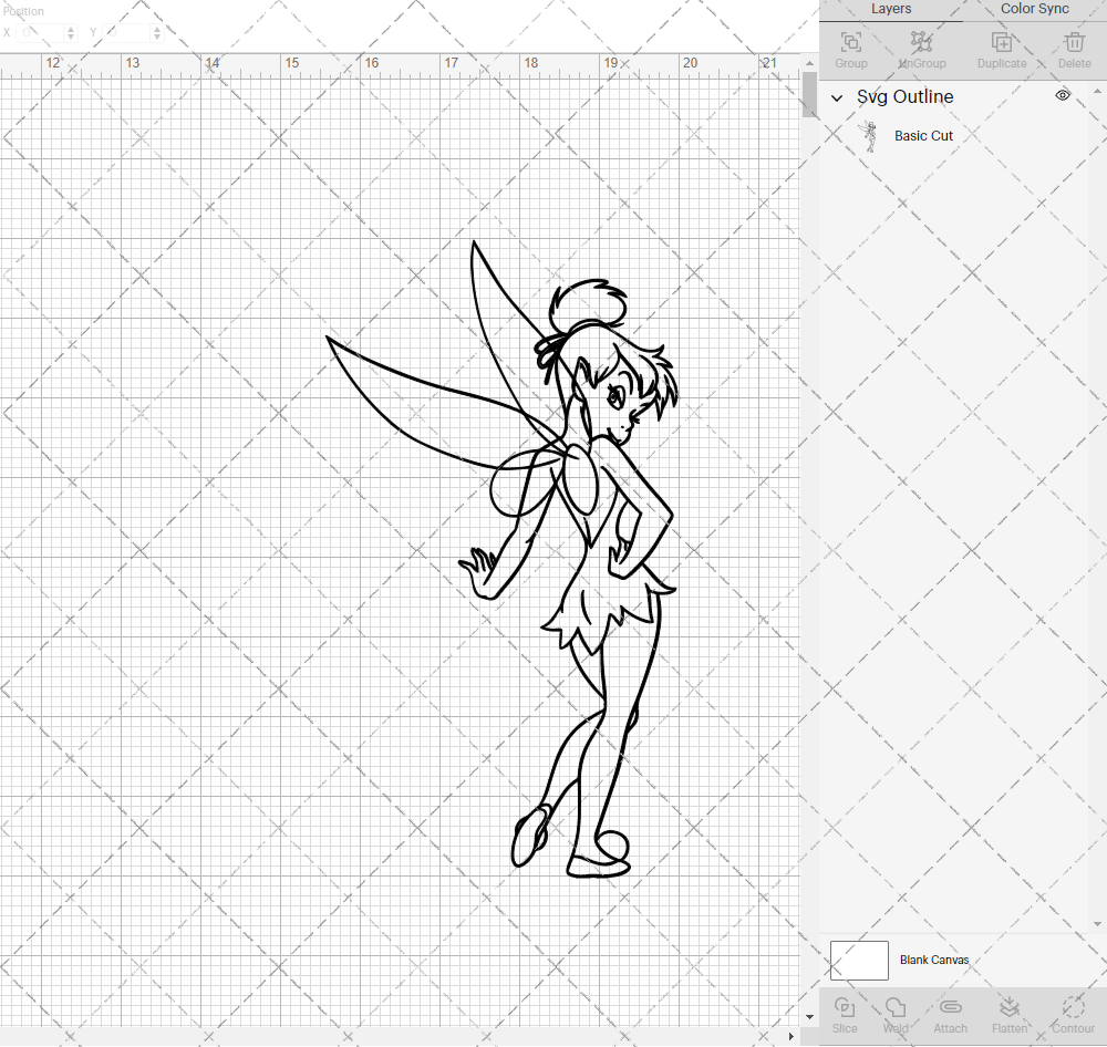 Tinker Bell - Peter Pan 002, Svg, Dxf, Eps, Png - SvgShopArt