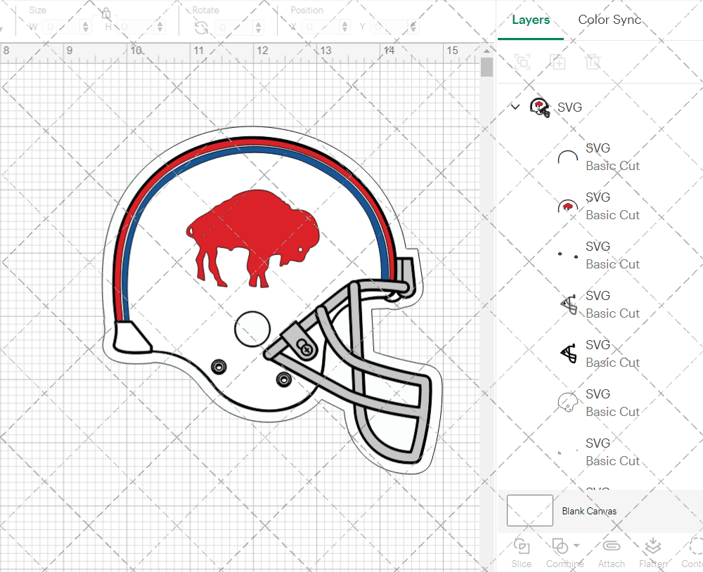 Buffalo Bills Helmet 1970 002, Svg, Dxf, Eps, Png - SvgShopArt