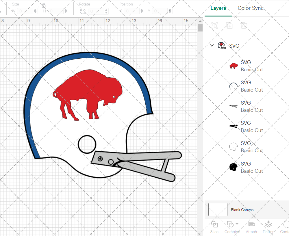 Buffalo Bills Helmet 1970, Svg, Dxf, Eps, Png - SvgShopArt
