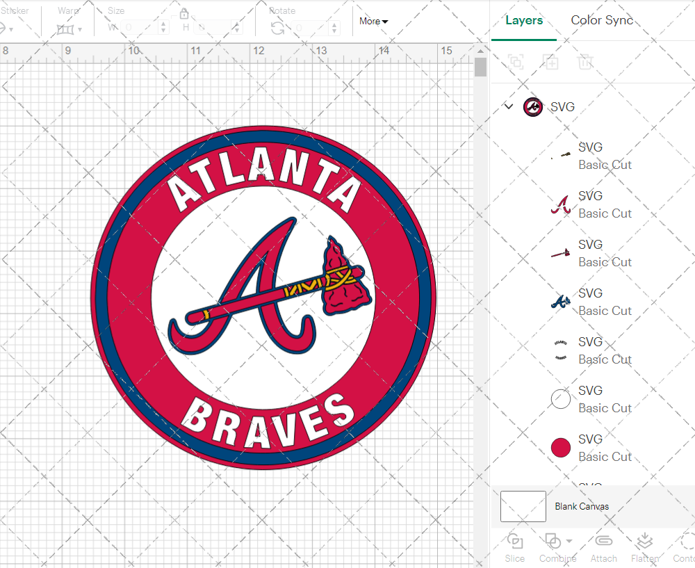 Atlanta Braves Circle 2007, Svg, Dxf, Eps, Png - SvgShopArt