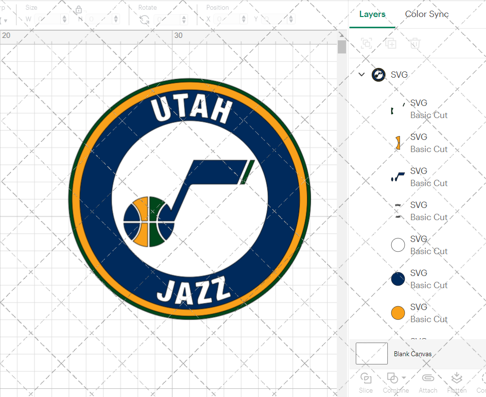 Utah Jazz Circle 2016, Svg, Dxf, Eps, Png - SvgShopArt