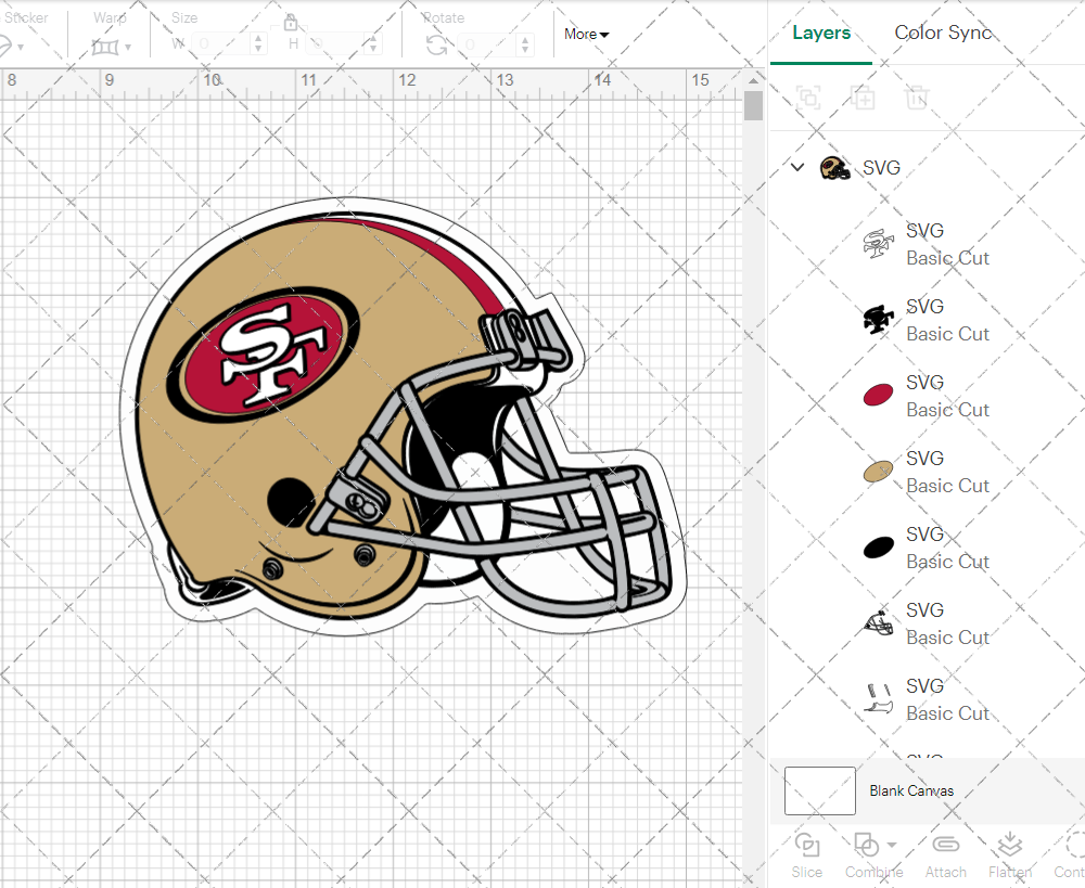 San Francisco 49ers Helmet 2009 002, Svg, Dxf, Eps, Png