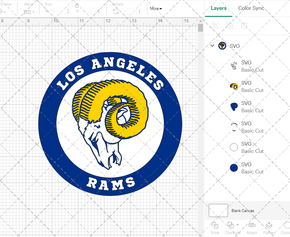Los Angeles Rams Circle 1948, Svg, Dxf, Eps, Png - SvgShopArt