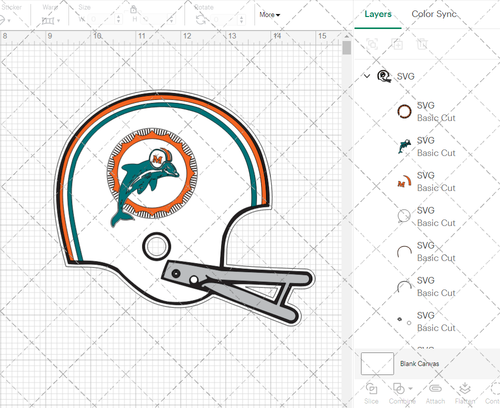 Miami Dolphins Helmet 1966, Svg, Dxf, Eps, Png - SvgShopArt