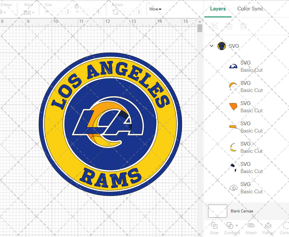 Los Angeles Rams Circle 2020, Svg, Dxf, Eps, Png - SvgShopArt