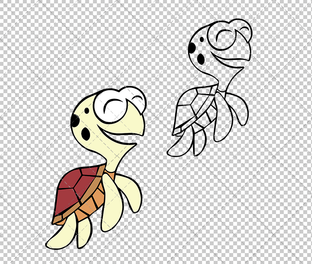 Squirt - Finding Nemo 002, Svg, Dxf, Eps, Png - SvgShopArt