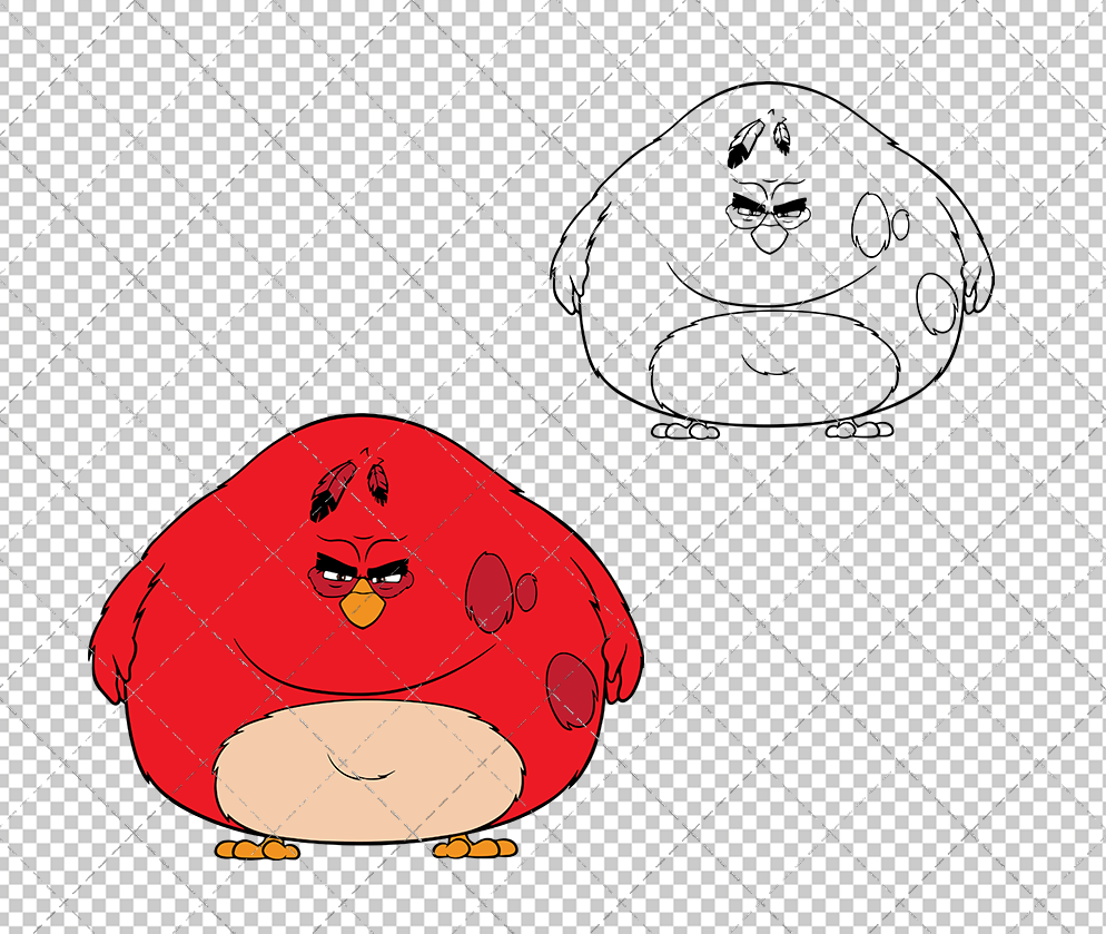 Terence - The Angry Birds, Svg, Dxf, Eps, Png - SvgShopArt