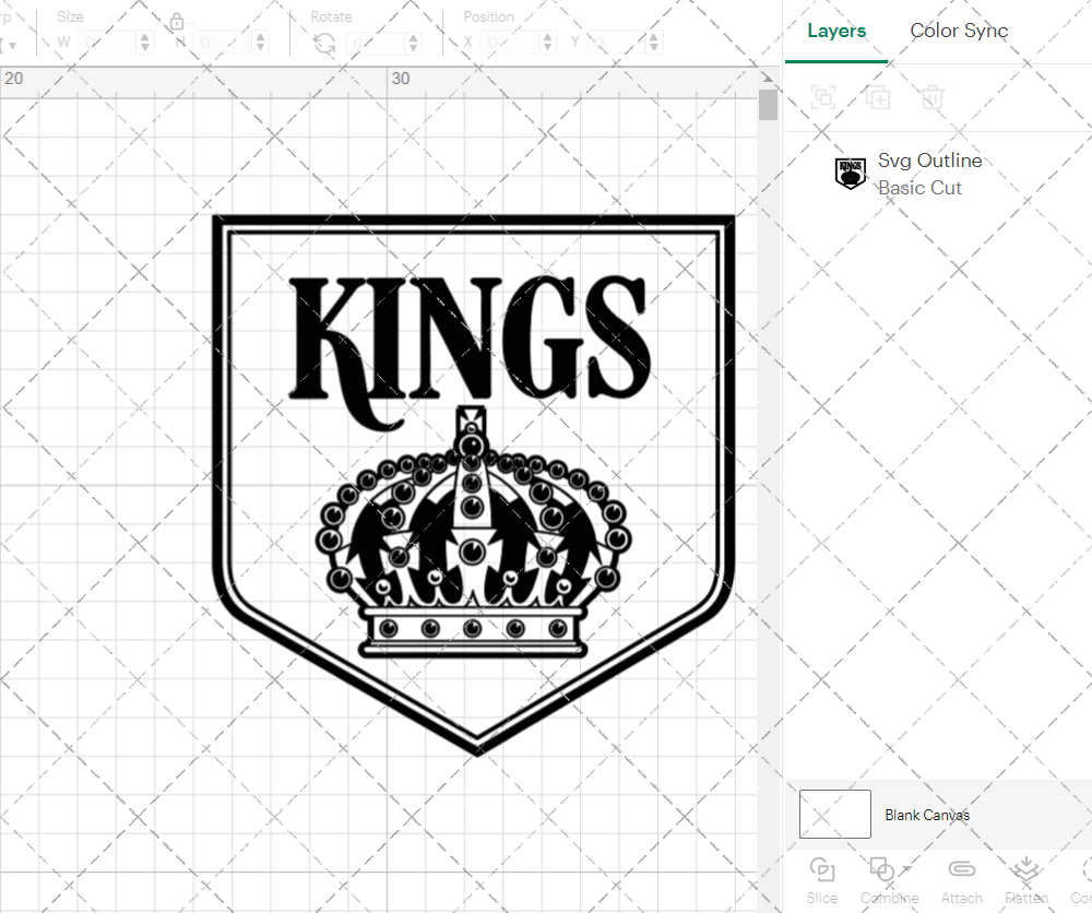 Los Angeles Kings Secondary 1967, Svg, Dxf, Eps, Png - SvgShopArt