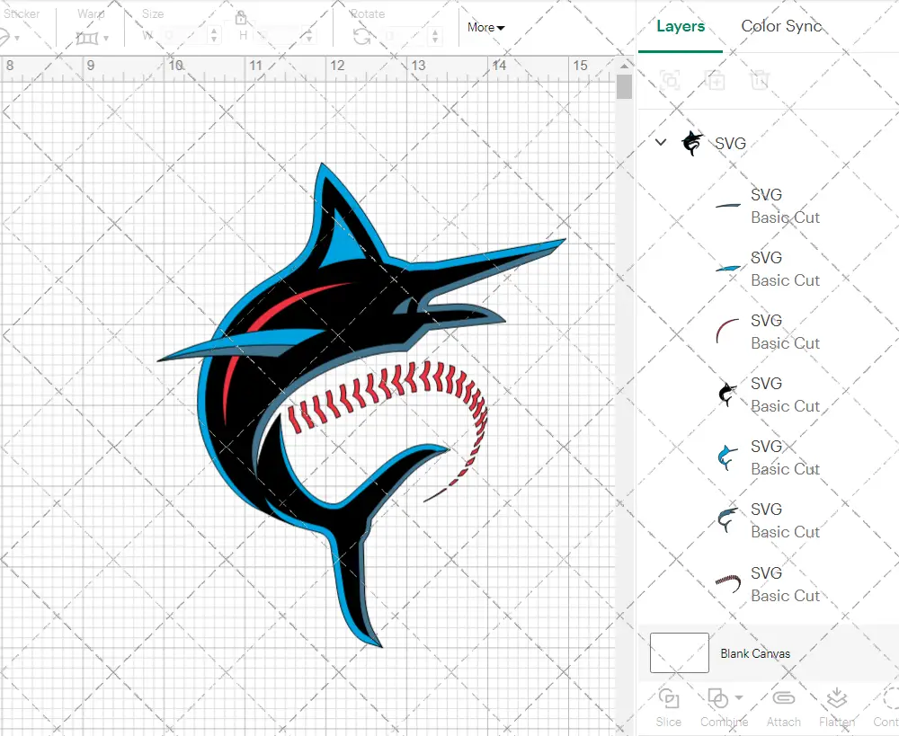 Miami Marlins Alternate 2019 002, Svg, Dxf, Eps, Png - SvgShopArt