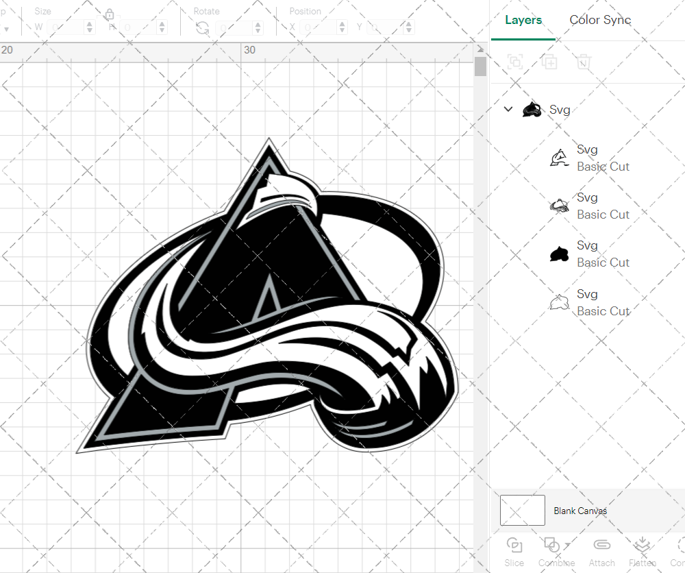 Colorado Avalanche Concept 1999 004, Svg, Dxf, Eps, Png - SvgShopArt
