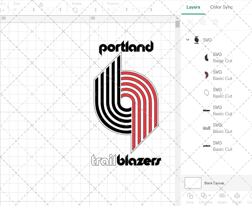 Portland Trail Blazers Secondary 1970, Svg, Dxf, Eps, Png - SvgShopArt