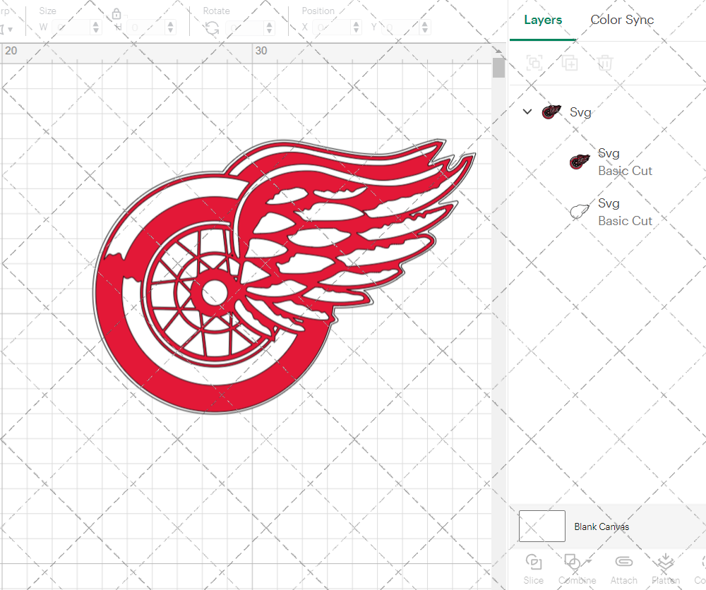 Detroit Red Wings Alternate 1932, Svg, Dxf, Eps, Png - SvgShopArt