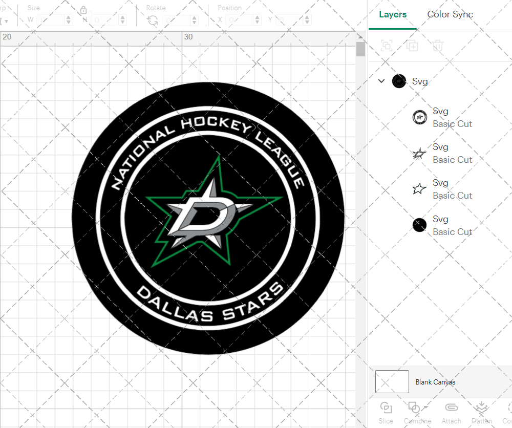 Dallas Stars Circle 2021 002, Svg, Dxf, Eps, Png - SvgShopArt
