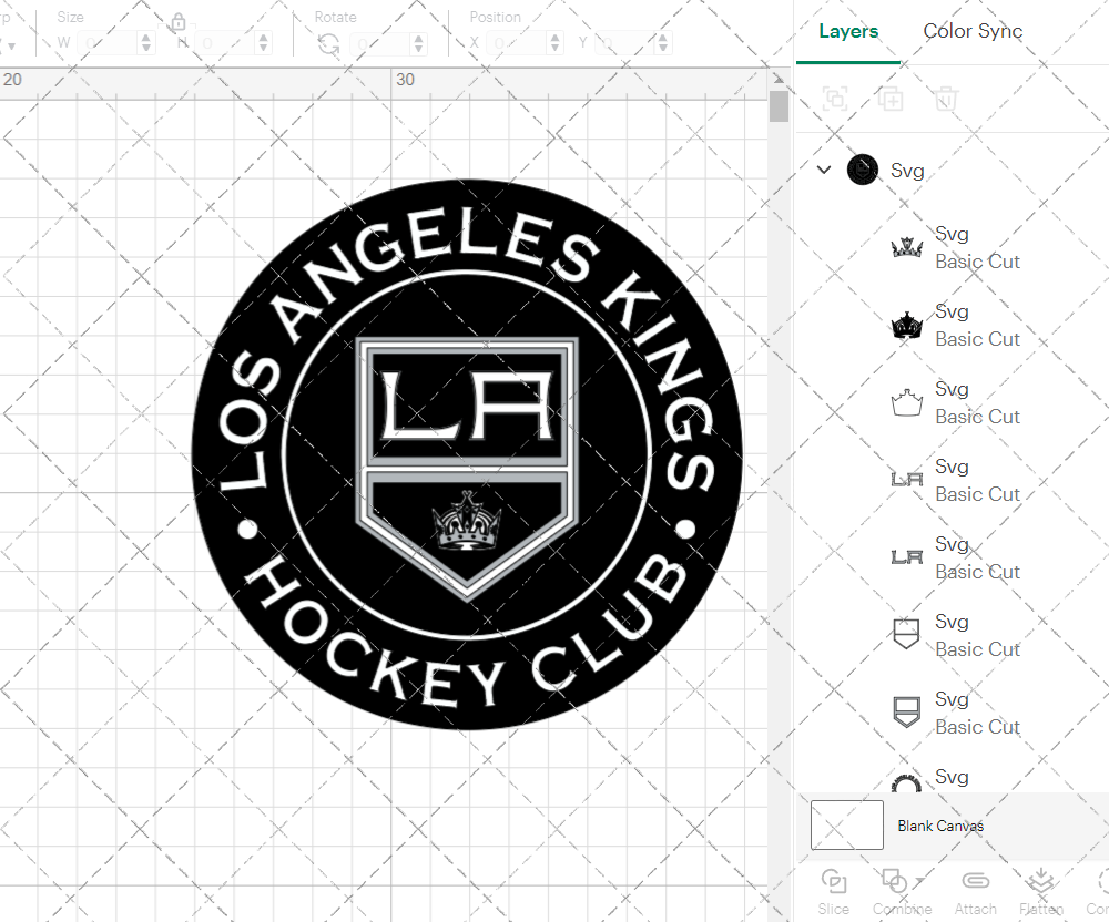 Los Angeles Kings Circle 2019 003, Svg, Dxf, Eps, Png - SvgShopArt