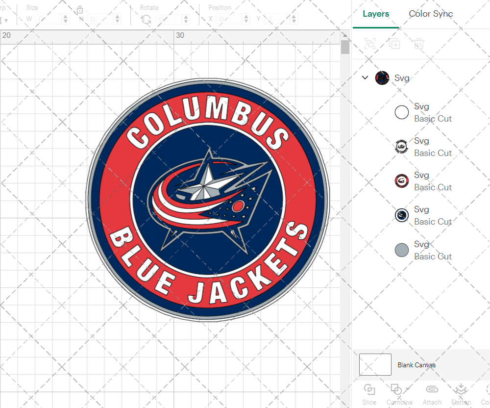 Columbus Blue Jackets Circle 2007, Svg, Dxf, Eps, Png - SvgShopArt