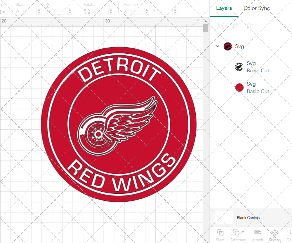 Detroit Red Wings Circle 1948 002, Svg, Dxf, Eps, Png - SvgShopArt