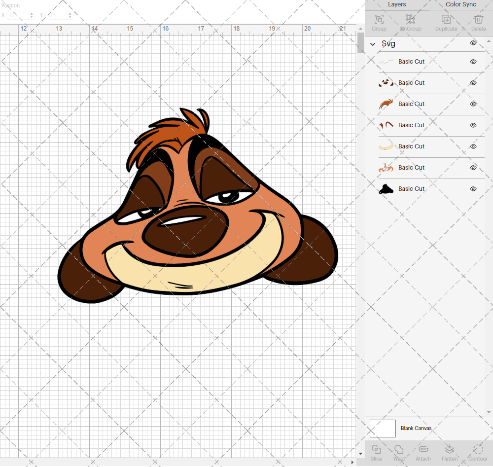 Timon - The Lion King 002, Svg, Dxf, Eps, Png - SvgShopArt